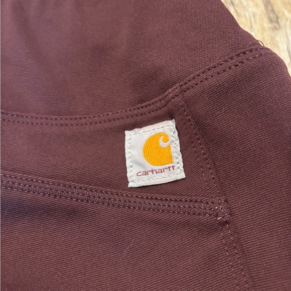 Women's fitted Carhartt work leggings, dark maroon size small - Picture 4 of 5